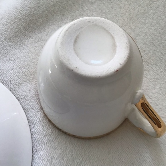 Vintage W.S. George Warranted 22 Karat Gold Ardalt Demitasse Half Cup Saucer - Picture 8 of 15